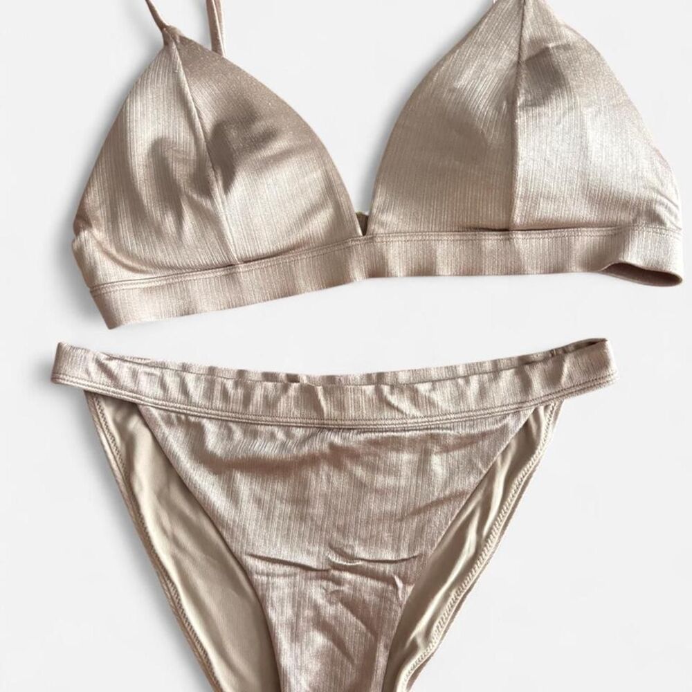 Unbranded Women's Pink and Tan Bikinis-and-tankini-sets